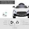 Homcom - Mercedes GTR Blanco Batería con control remoto