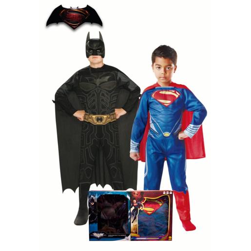 DC Cómics - Batman y Superman - Pack disfraces 8-10 años