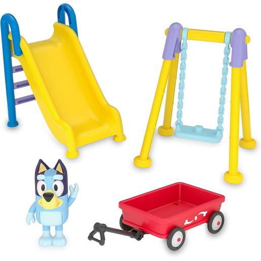 Famosa - Bluey - Set de Juguete Parque Mini Playset con Figura articulada de Perrito, Serie de Dibujos Animados ㅤ