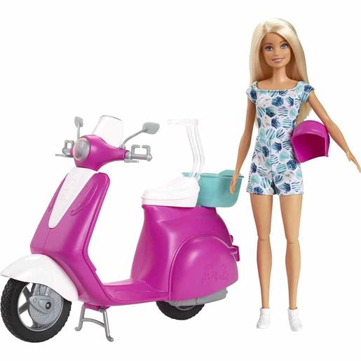 Barbie - Muñeca y moto scooter