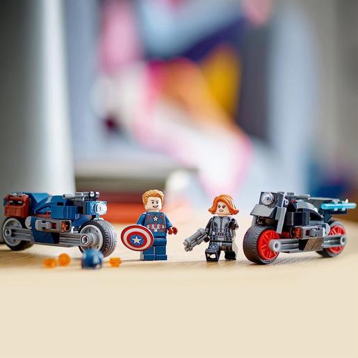 LEGO - Capitán América - Set de motos de super héroe Viuda Negra y Capitán América Avengers LEGO 76260