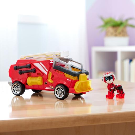 Energía - Patrulla Canina - Camión de bomberos de juguete con figura de acción de Marshall, luces y sonidos ㅤ