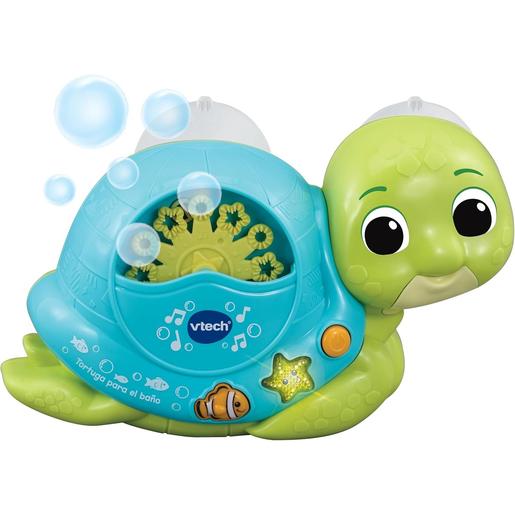 Vtech - Tortuga de baño con burbujas iluminadas para bebés, con datos de animales marinos ㅤ