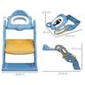 Homcom - Adaptador WC con escalera Azul y Amarillo