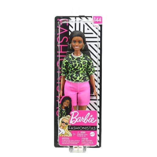 Barbie - Muñeca Fashionista - Camiseta Leopardo Neón