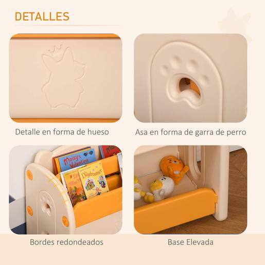 Homcom - Estantería infantil para almacenaje naranja