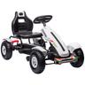 Homcom - Go Kart con pedales blanco-negro