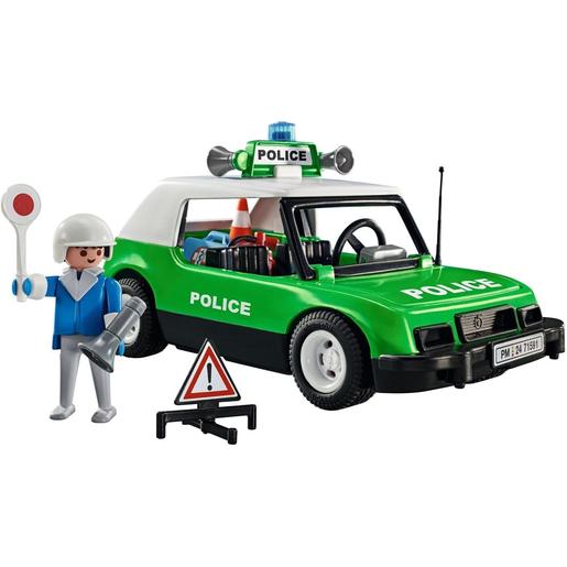 Playmobil - Coche de policía retro años 70 con accesorios ㅤ