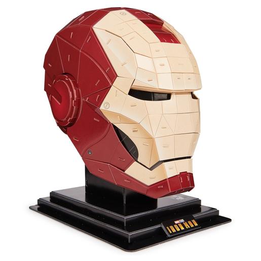 Marvel - Iron Man - Kit de construcción de rompecabezas en 3D de casco de Iron Man con soporte, 96 piezas, decoración de escritorio ㅤ