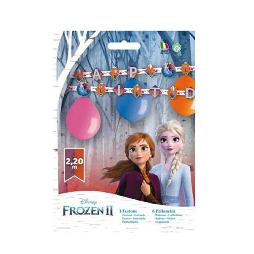 Frozen - Kit Guirnalda + 6 globos