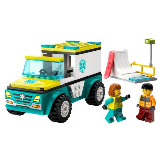 LEGO City - Ambulancia de emergencias y chico con snowboard - 60403