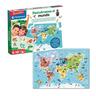 Clementoni - Juego educativo descubramos el mundo, geografía y mapas ㅤ