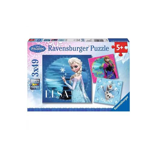 Ravensburger - Elsa, Anna y Olaf - Puzzle 3x49 piezas Frozen 2