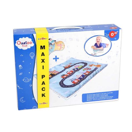 Ouatoo Baby - Maxi Pack Tapiz de juego y cojín para bebé