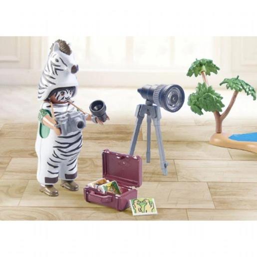 Playmobil - Playmobil Wiltopia 71295 - Fotógrafo de animales con disfraz y cebras ㅤ