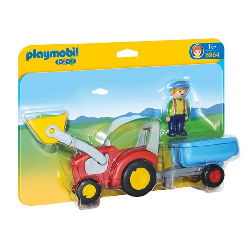 Playmobil 1.2.3 - Tractor con Remolque - 6964