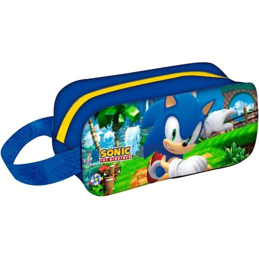 Sonic the Hedgehog - Estuche escolar con asa lateral y cierre de cremallera