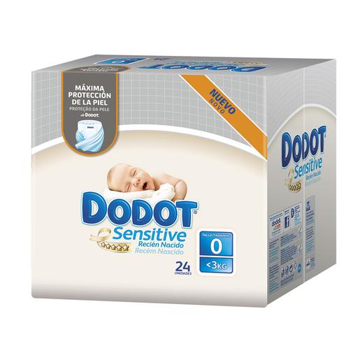 Dodot - Pañales Sensitive Recién Nacido T0 (1.5-2.5 kg) 24 unidades.