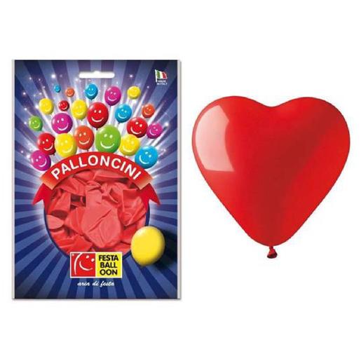 Bolsa con 14 globos corazón rojo