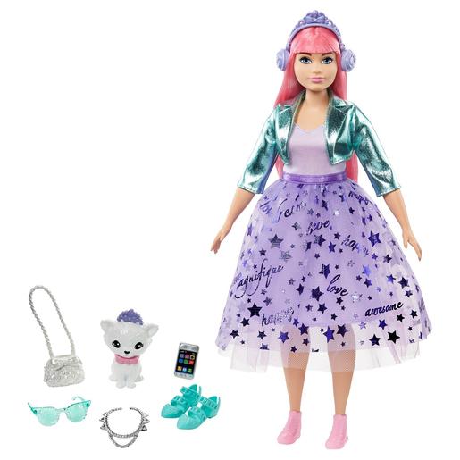 Barbie - Muñeca Pelo Rosa Princess Adventure
