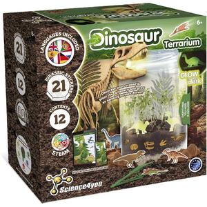 Imagen de Science4you - Kit de terrario con juguetes de dinosaurios y pegatinas jurásicas ㅤ