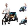 Homcom - Remolque infantil para bicicleta 3 en 1 azul y negro