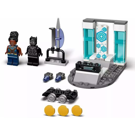 LEGO - Black Panther - Laboratorio de Shuri, Wakanda Forever, juguete de construcción con mini figuras superhéroes Marvel 76212