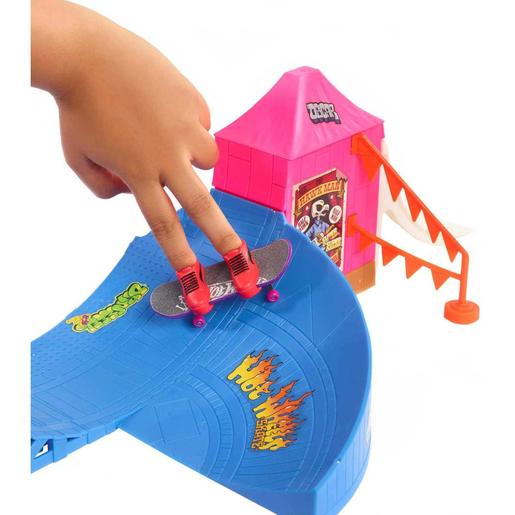 Mattel - Parque de skate con monopatín de juguete y zapatillas para dedos ㅤ, Teck Deck - Flick Trix