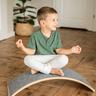 MeowBaby - Balance Board con fieltro para niños 80 x 30 cm beige