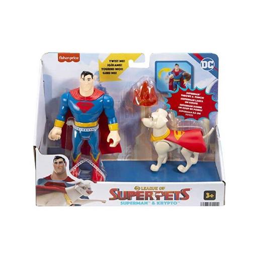 Fisher Price - DC liga de Super Mascotas - Superman y Krypto