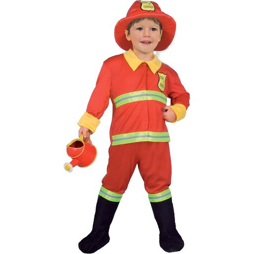 Fantasia infantil de bombeiro vermelha S ㅤ