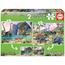 Educa Borrás - Dino World Pack Puzzles 2x100 Piezas