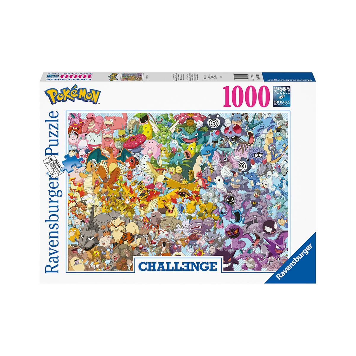 Ravensburger - Puzzle 1000 pcs Desafío Pokemon, Puzzle 100+ Pzas