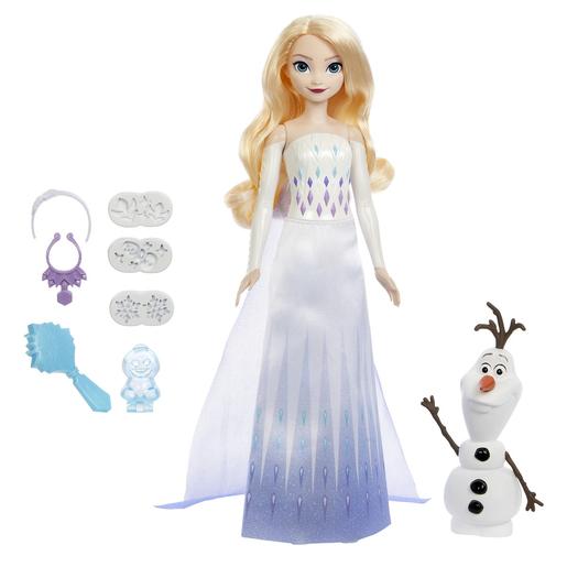 Mattel - Frozen - Aventuras de Elsa y Olaf con Nieve Muñeca ㅤ
