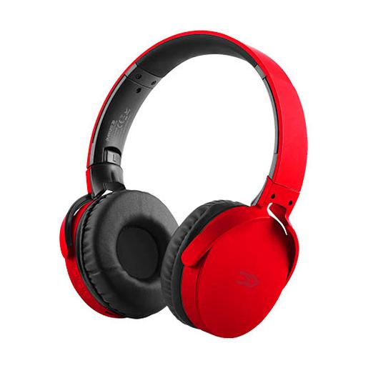 Auriculares diadema Bluetooth 4.2 negro rojo metálico