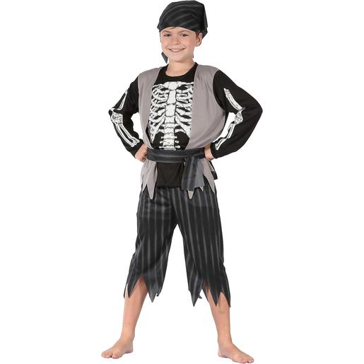 Disfraz de pirata Skeleton para niño, color negro