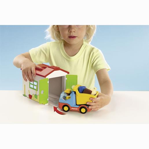 Playmobil - 1.2.3 Camión con Garaje 70184