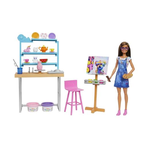Barbie - Pack muñeca y estudio de arte