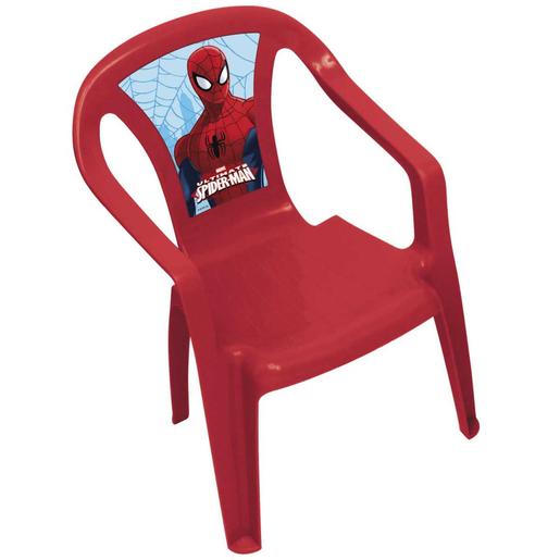 Silla infantil de plástico Monoblock diseño Spiderman ㅤ