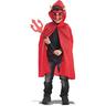 Juego de diablillo con capa, máscara y horca en bolsa, color rojo, 63 cm