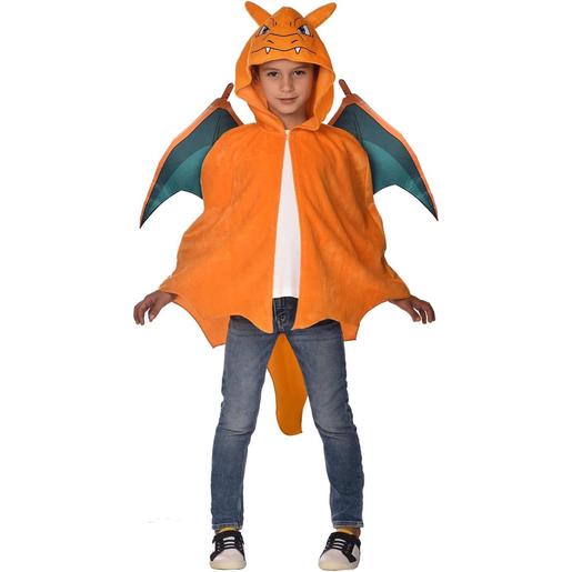 Pokemon - Capa de Disfraz Dracaufeu Naranja Infantil ㅤ