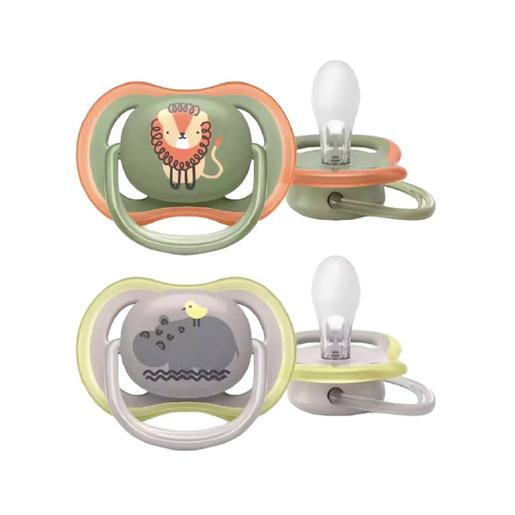Philips Avent - Chupetes ultra air animales 6-18 meses