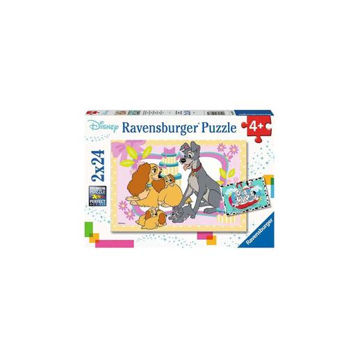 Ravensburger - Cachorros Disney - Puzzle 2x24 piezas