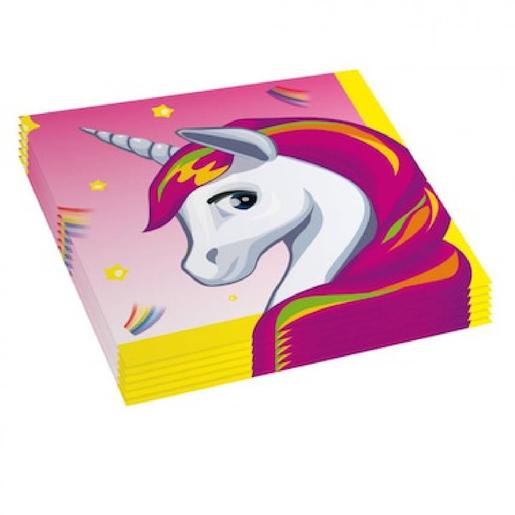 Pack de 20 servilletas Unicornio fantasía