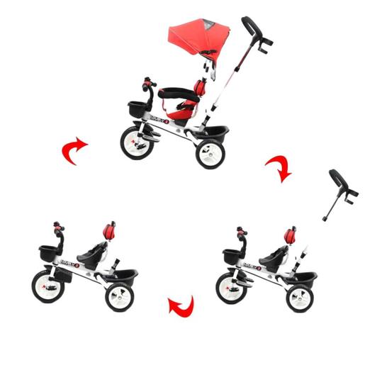 Homcom - Triciclo Bebé 4 en 1 con Capota HomCom