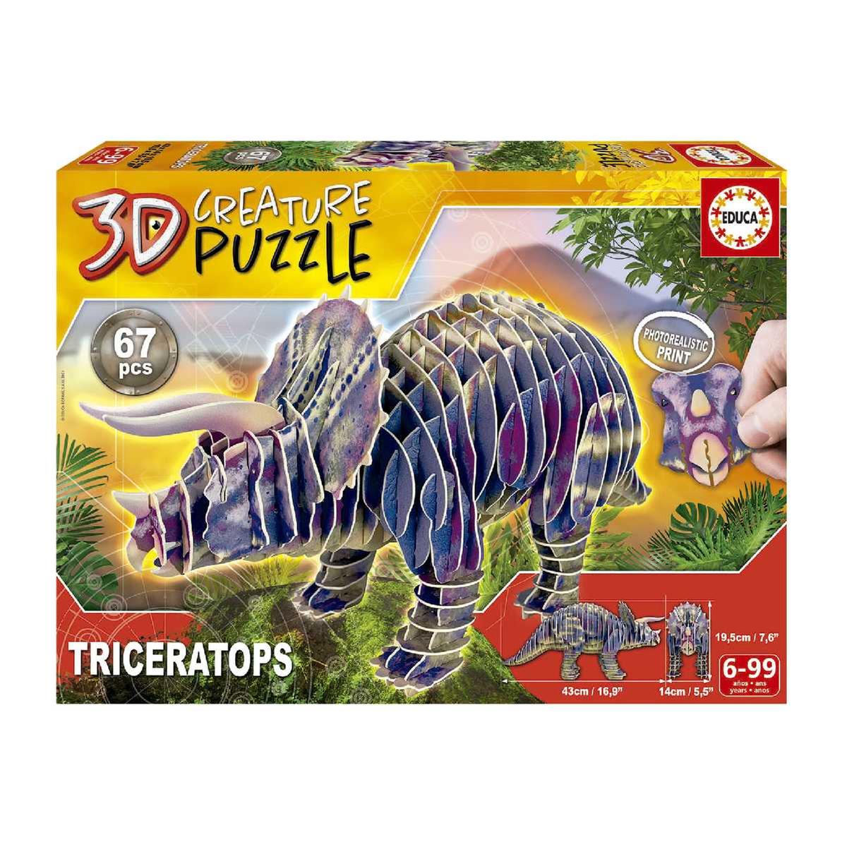 Educa Borrás Triceratops - 3D Creature Puzzle | 3d Puzzle Toys"R"Us