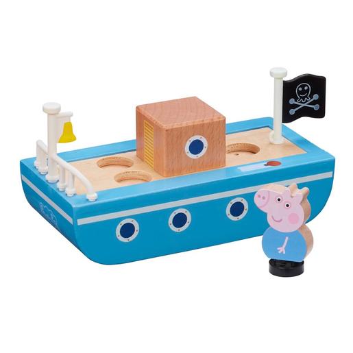 Peppa Pig - Barco de madera con figura