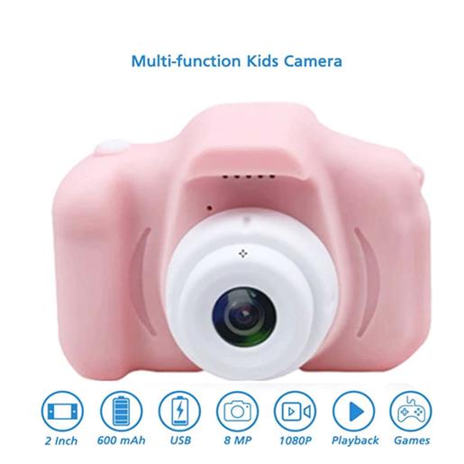 Pink Kids Camera- Cámara digital para niños con pantalla grande para niñas  y niños