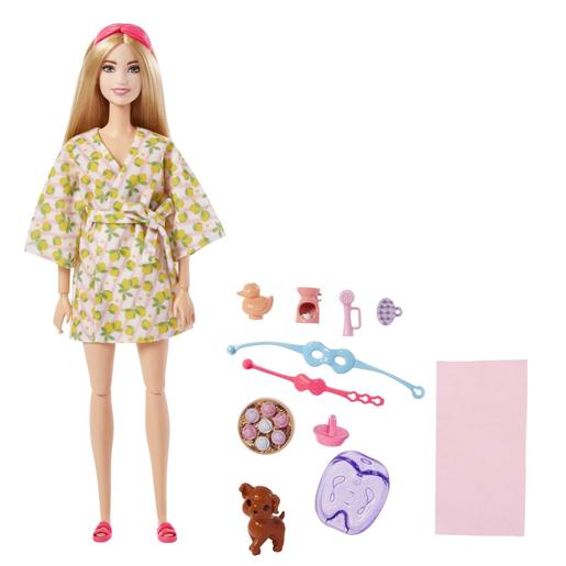 Barbie - Muñeca Relax en Spa con mascota y accesorios spa ㅤ