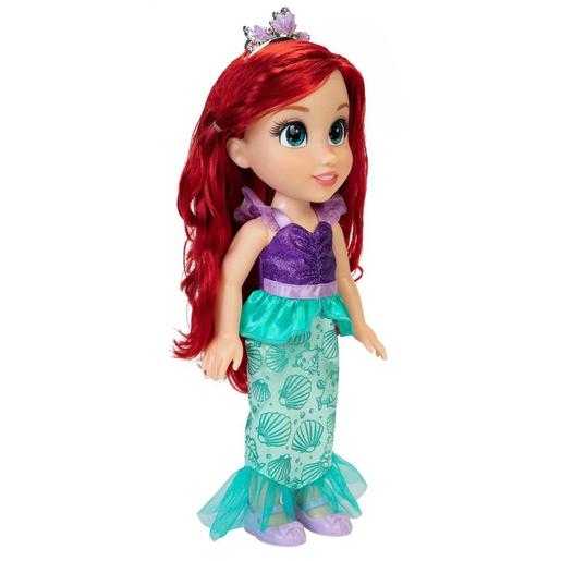 Disney - Princesas Disney - Muñeca grande articulada Ariel de 38 cm con vestido y tiara extraíbles ㅤ